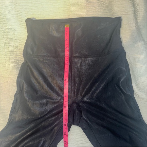 SPANX Faux Leather Leggings Black High Rise Slimming Shaping Women’s Size Small - Picture 7 of 8